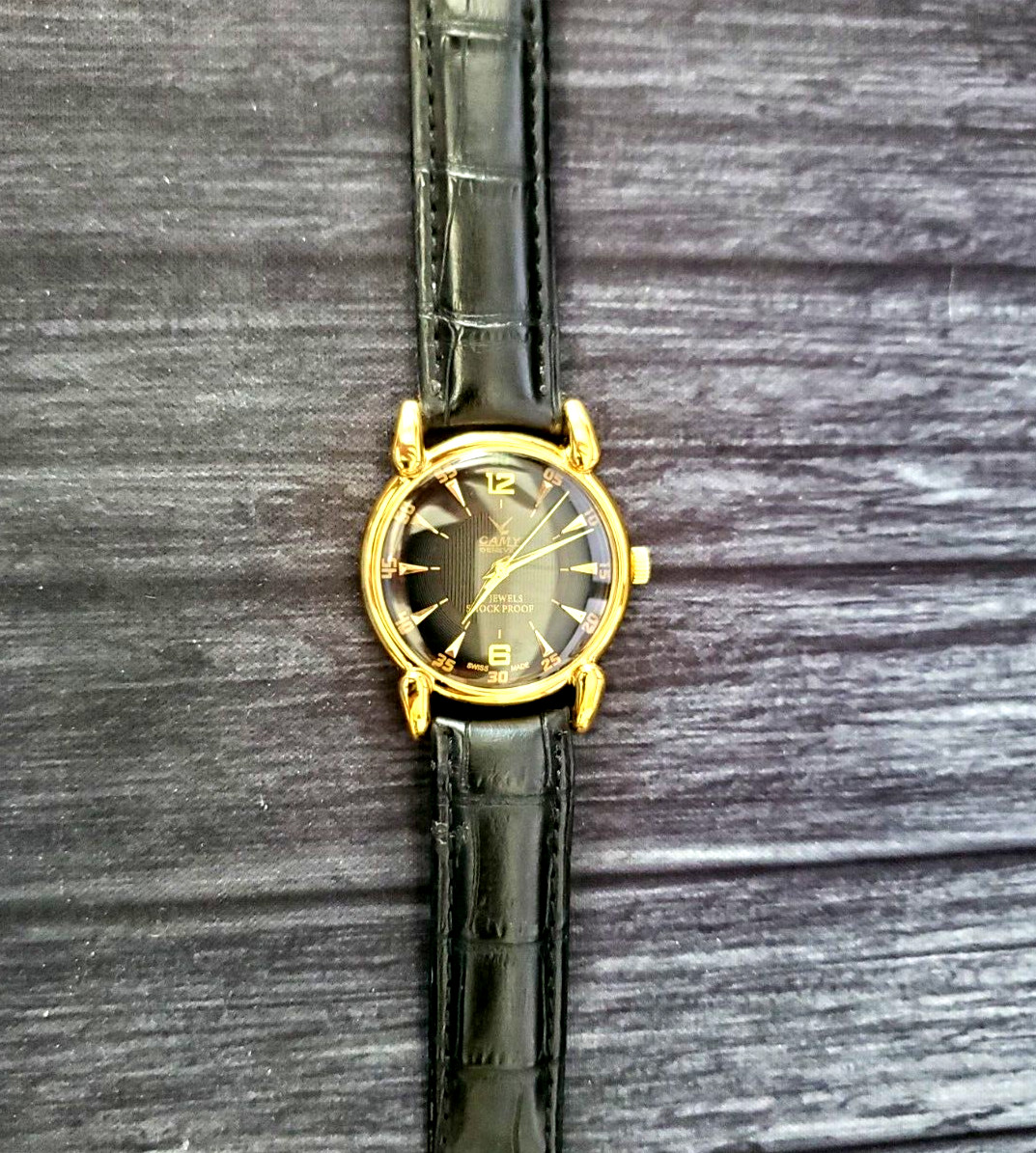 RARE Camy Geneve Mechanical Swiss Watch Restored Serviced GLD-BLK-BLK****