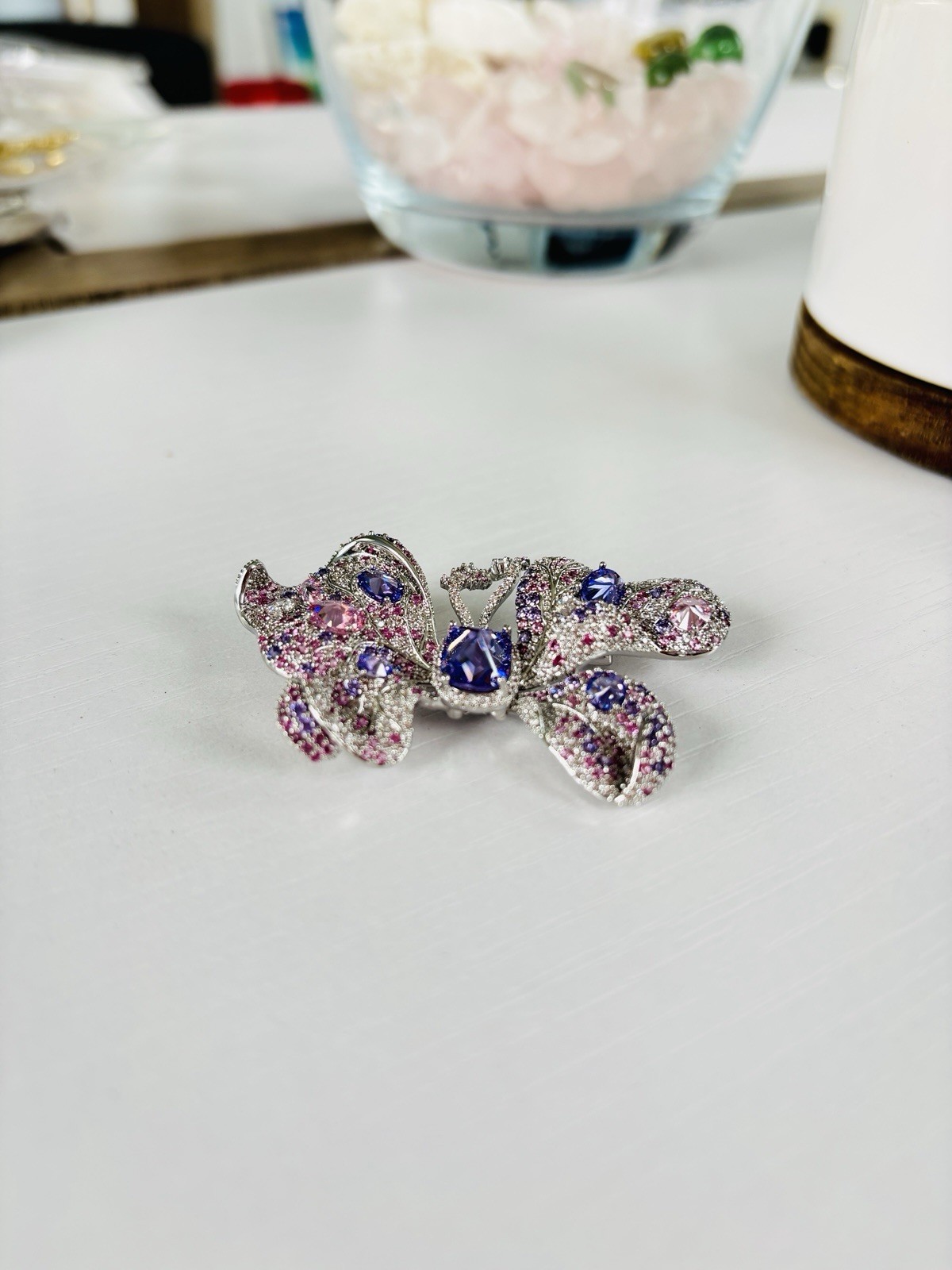 Full-Zircon Butterfly Brooch