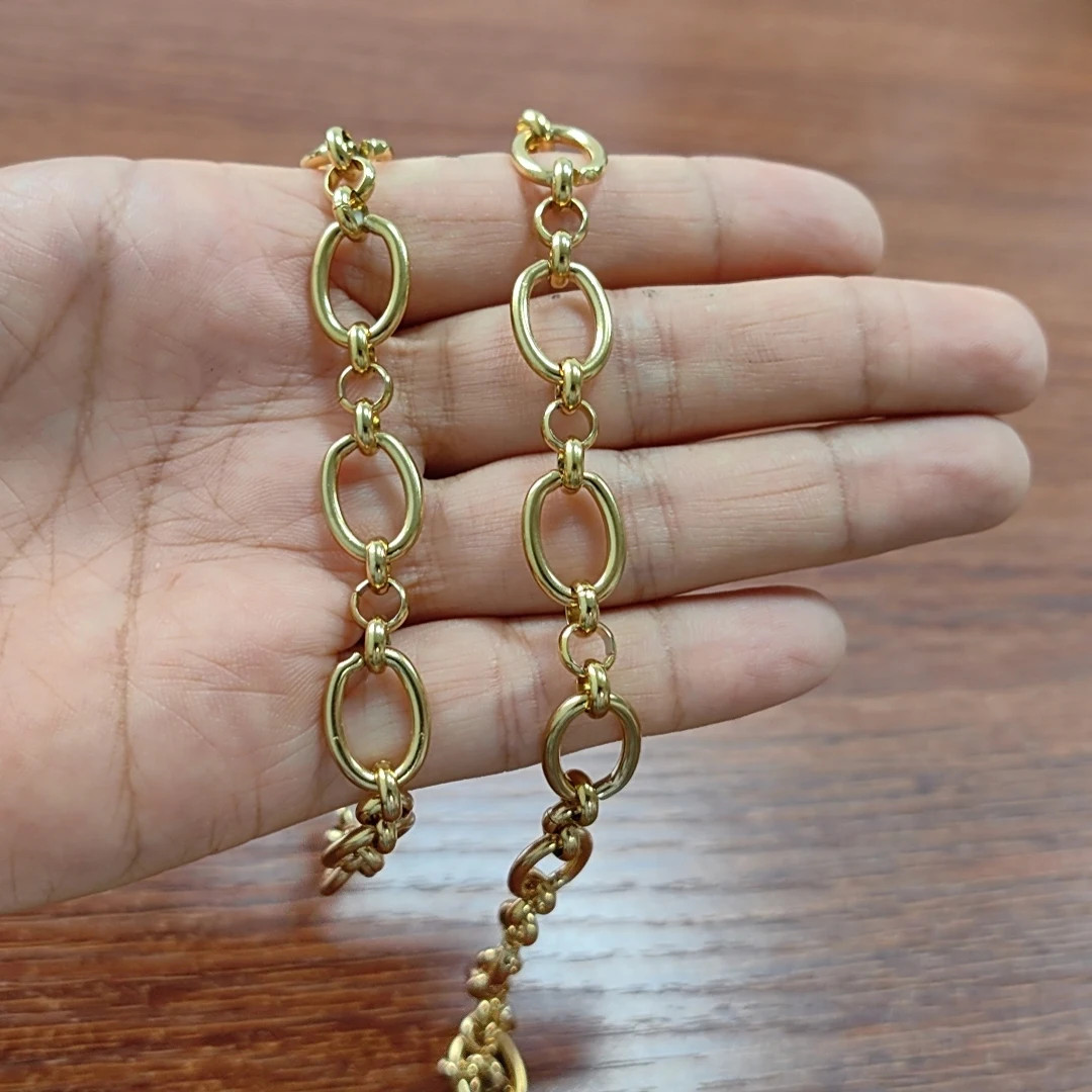 Heavy Oval Necklace Stainless Steel Big Link Punk Chain Chunky Men Jewelry