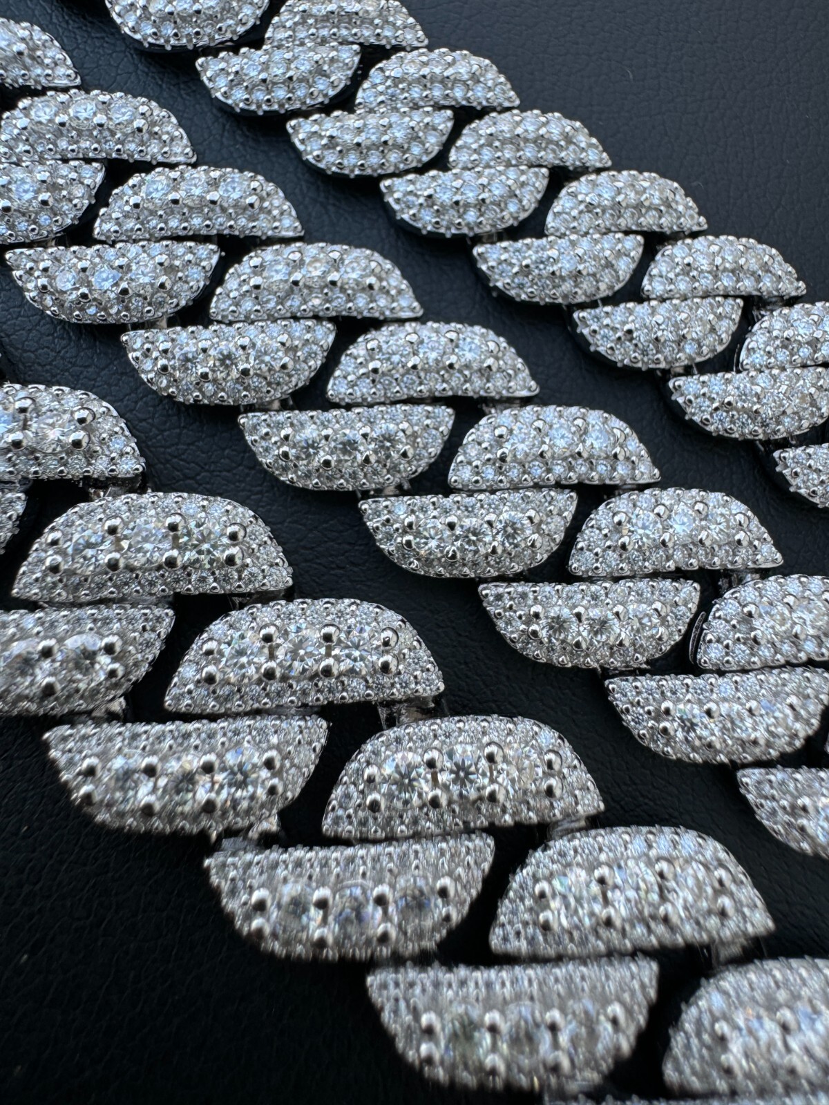 MOISSANITE Real Miami Cuban Link Chain Iced Hip Hop 925 Silver Necklace 16″-30″
