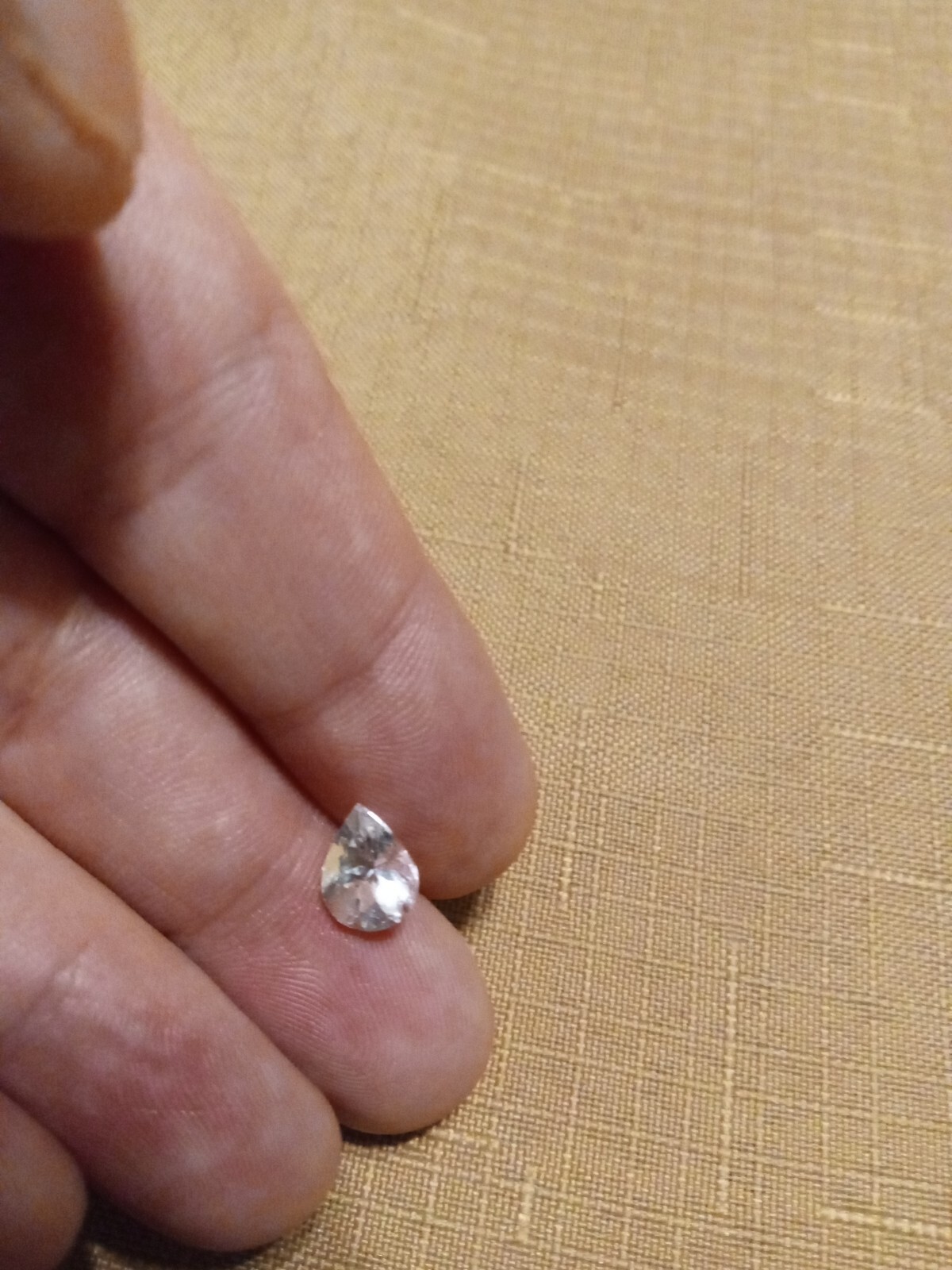 1.66 Ct VS Natural Unheated Very Light Blue Aquamarine Pear Shaped