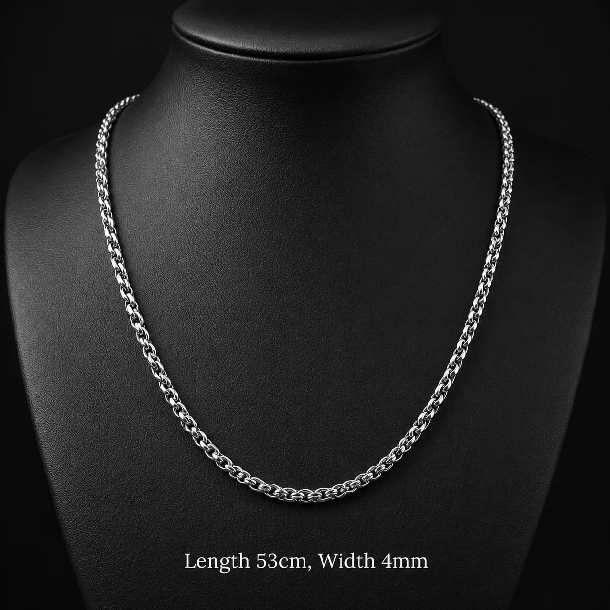 316L Stainless Steel Popcorn Chain for Men, 58cm Non-Tarnish Coreana Link Neckla