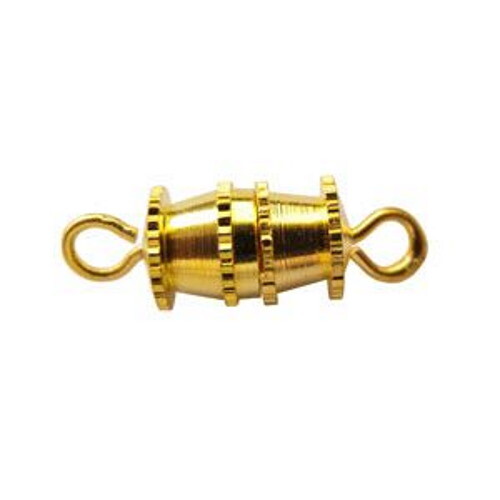 15mm x 5mm Gold Tone Screw In Barrel Clasps (10)