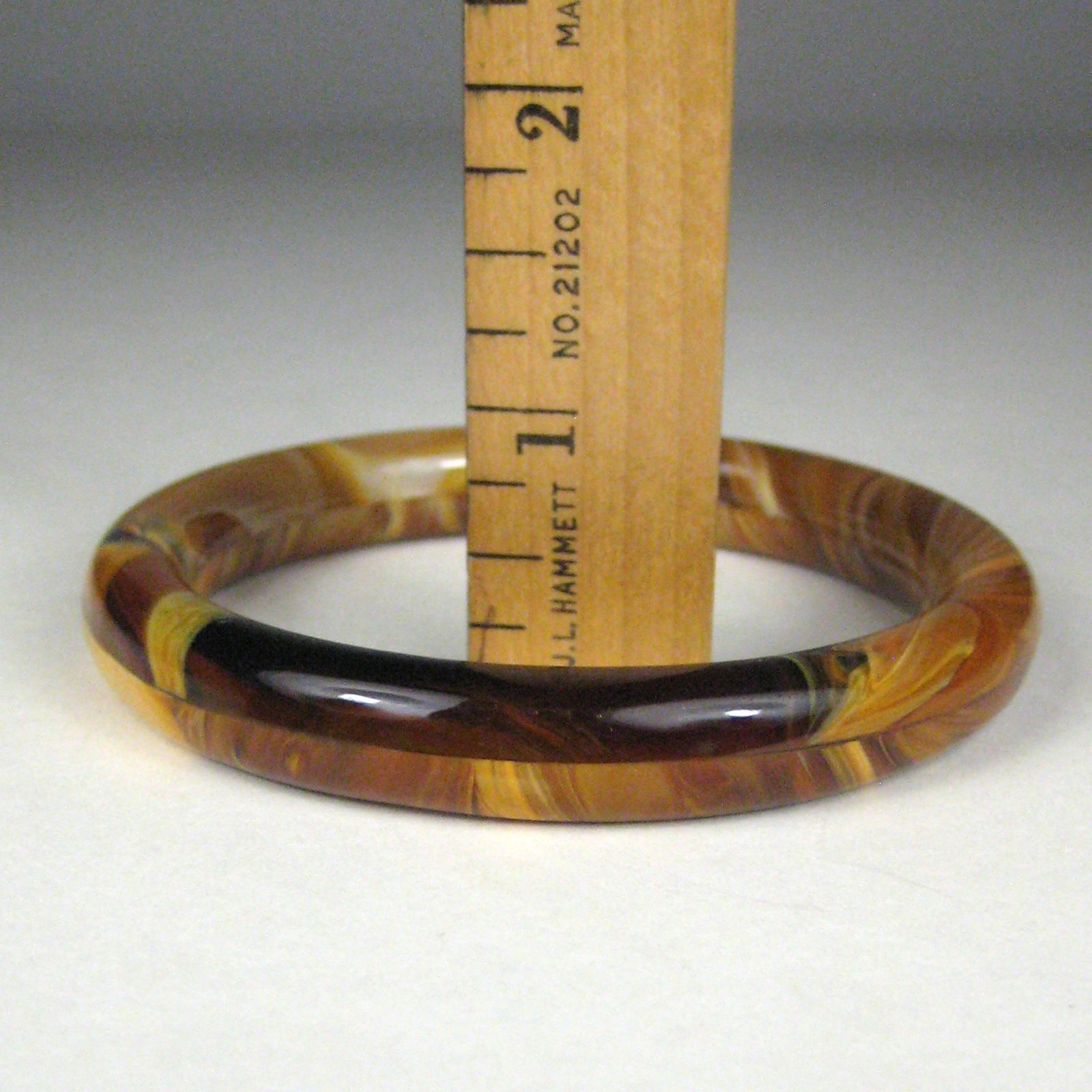 Agate Brown Stone Bracelet 10 5/8 In Jewelry Bangle Statement Multi Pieces