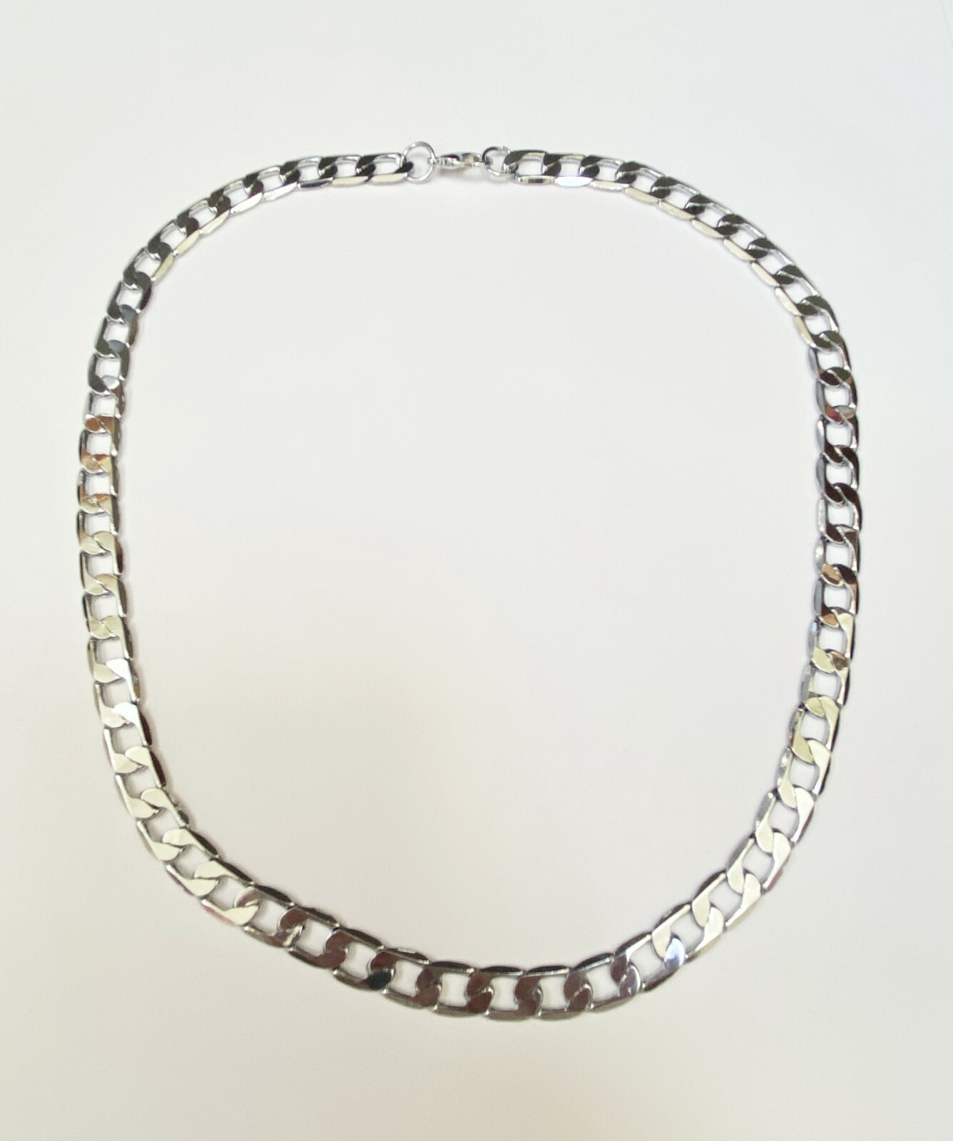 New Arrived!! Classic Mens Stainless Steel Curb Chain Necklace – 19 inches