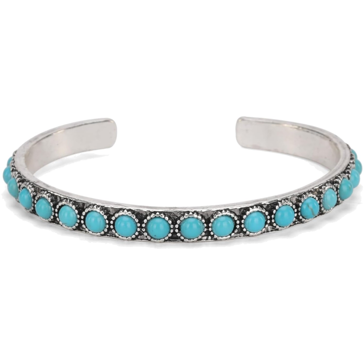 Turquoise Cuff Bracelet for Women Medium 7.87 Inches