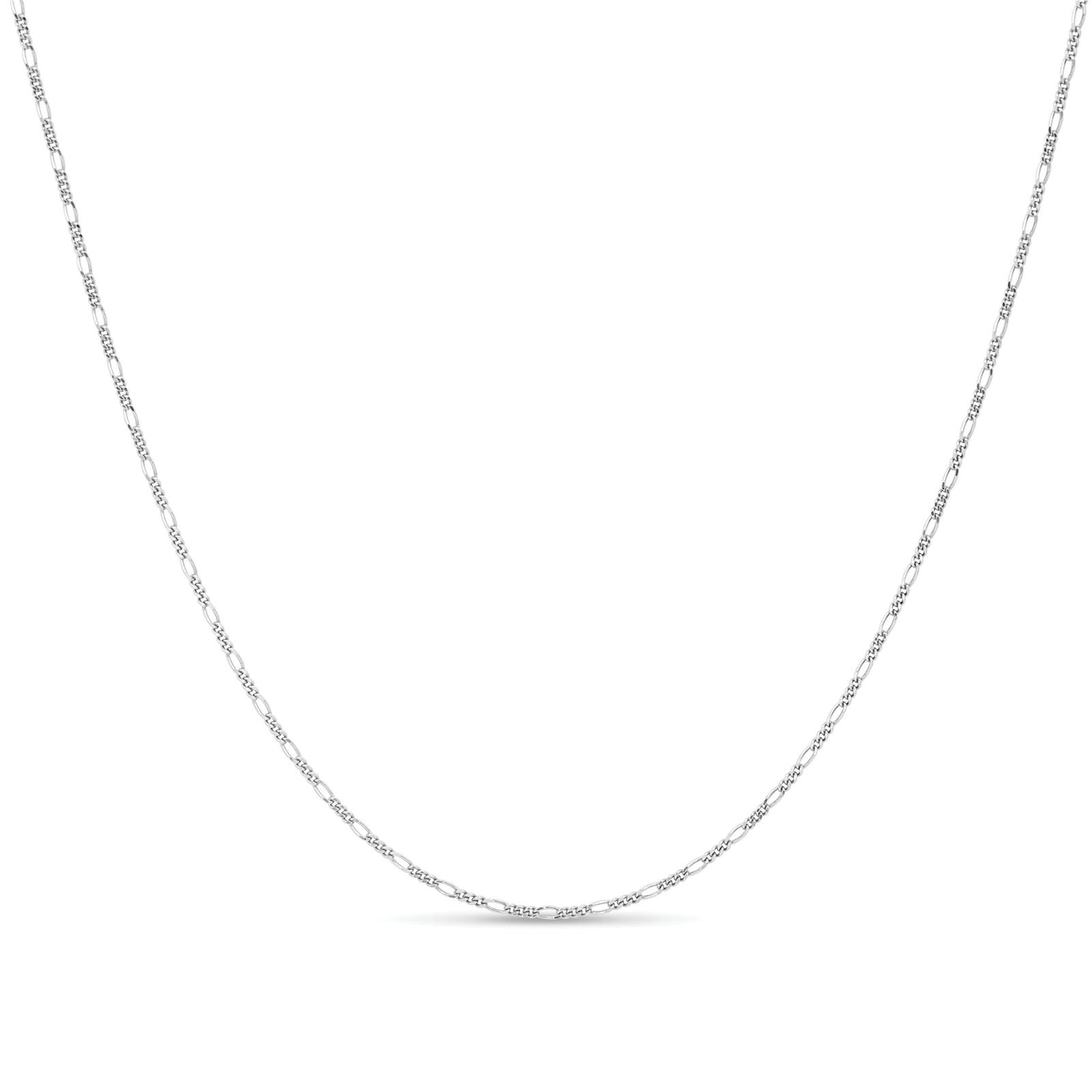 1.5mm Italian Figaro .925 Sterling Silver Chain Bracelet, Necklace 7″ – 36″
