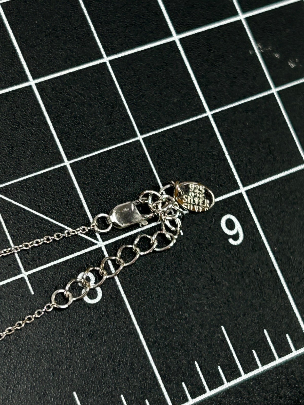 925 Sterling Silver Necklace Infinity Eternal Pendant Chainlink Genuine Diamond
