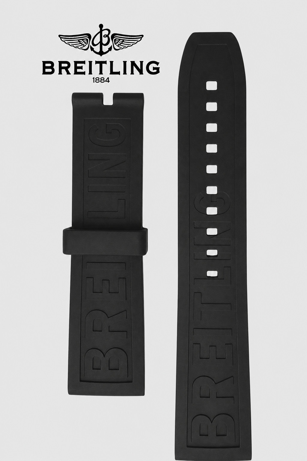 BREITLING Black Diver Pro Rubber Strap – 22 MM 152S Replacement 22-20