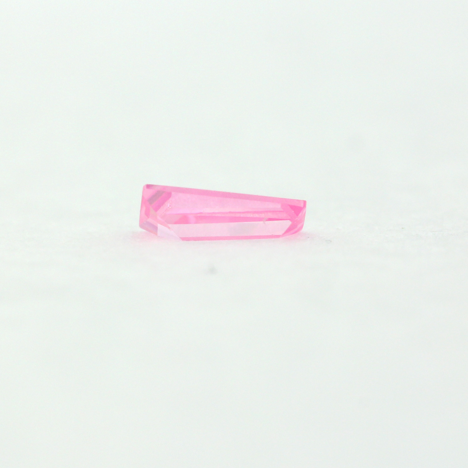 Loose Tapered Baguette Pink Sapphire CZ Stone Single Cubic Zirconia Birthstone