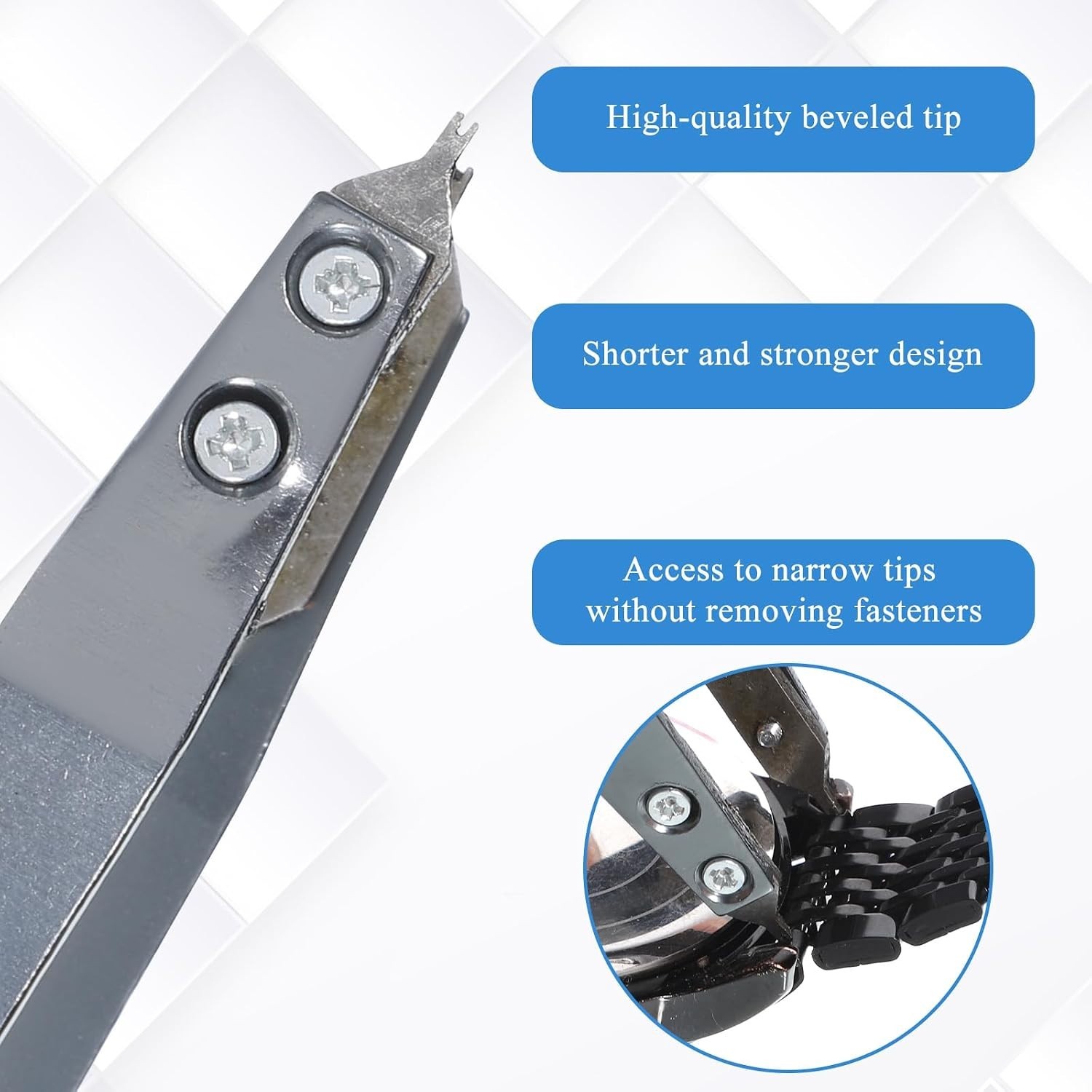 V-Shaped Stainless Steel Spring Bar Tweezers for Watch Repair – Ergonomic Design