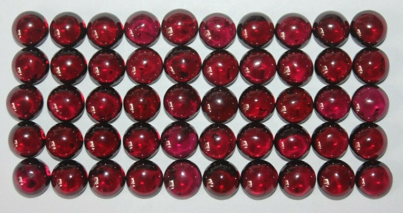 Almandine Garnet 2mm, 3mm, 4mm, 5mm, 6mm, 7mm, 8mm, 10mm, 12mm Round Cabochon(s)