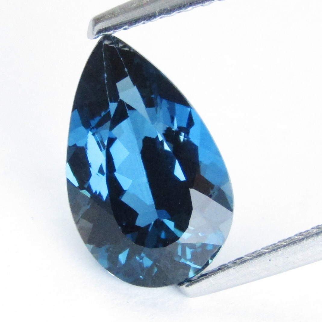 3.07Cts Stunning Natural London Blue Topaz 12.1×7.5x5mm Pear Cut Loose Gemstone