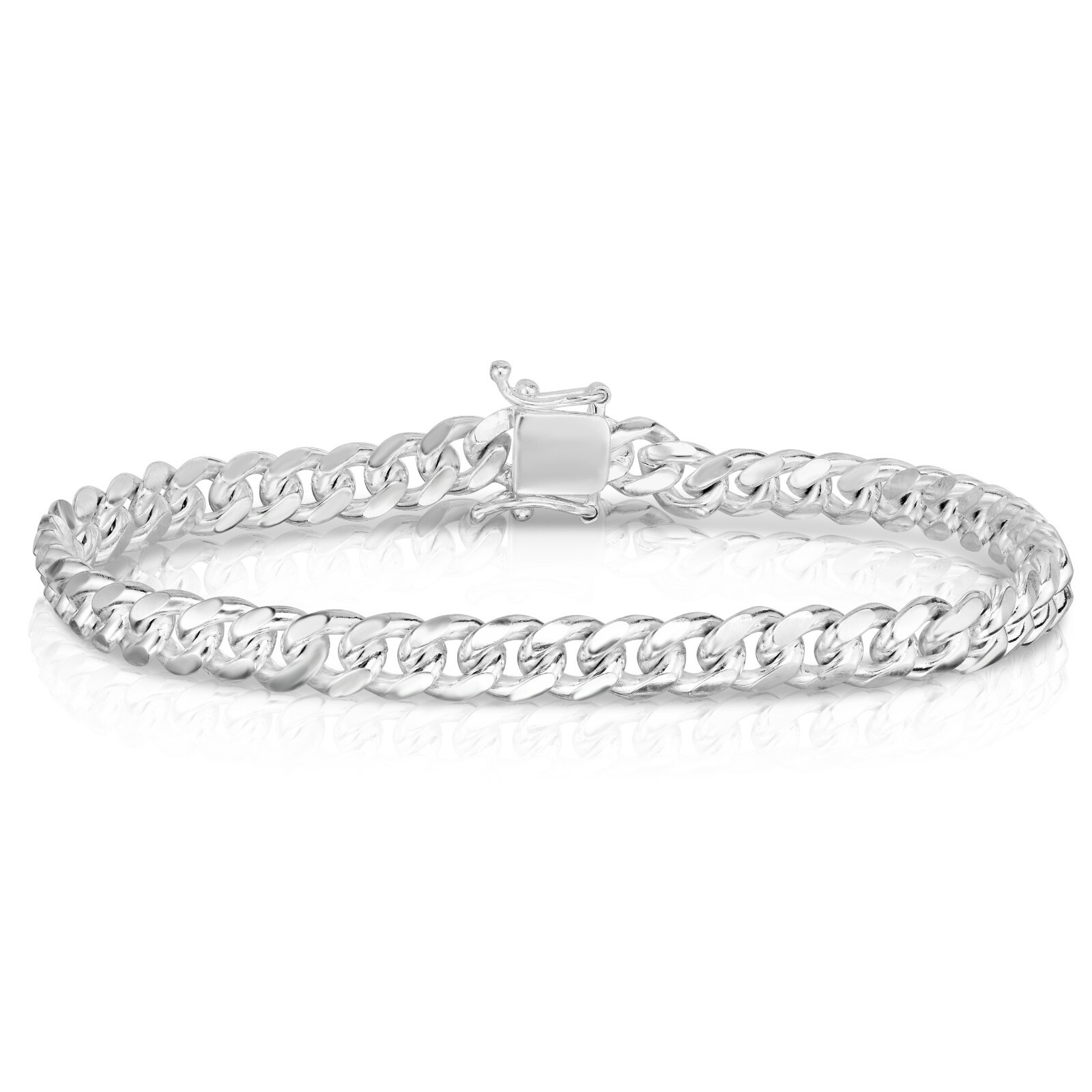 Verona Jewelers 925 Sterling Silver 6MM Italian Miami Cuban Necklace/Bracelet