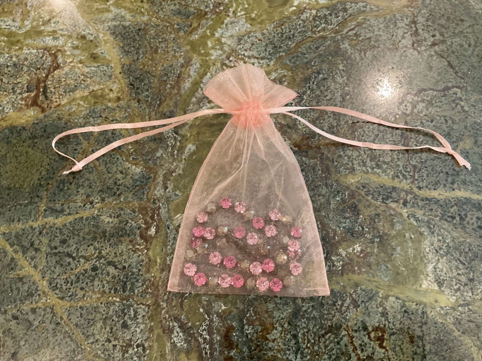 NOT (SABIKA) Brown and Pink Colored (CRYSTAL) NECKLACE