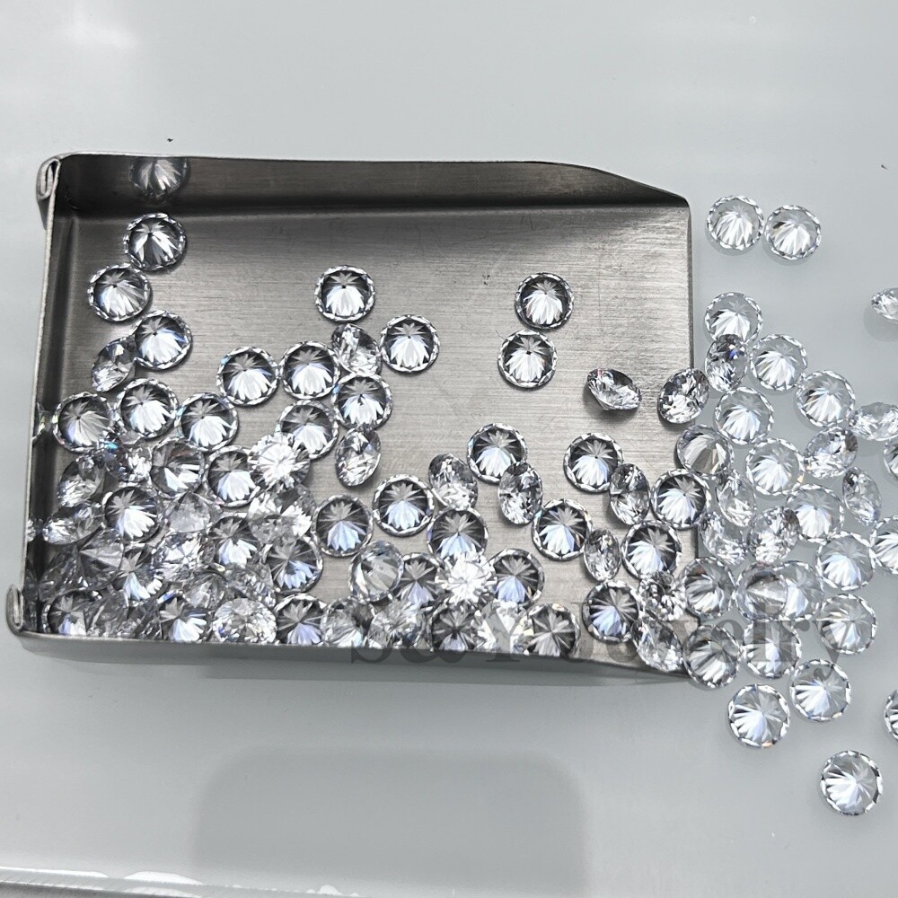 Batch 1000pcs Exquisite Round Shaped White Loose Cubic Zirconia for Jewelry