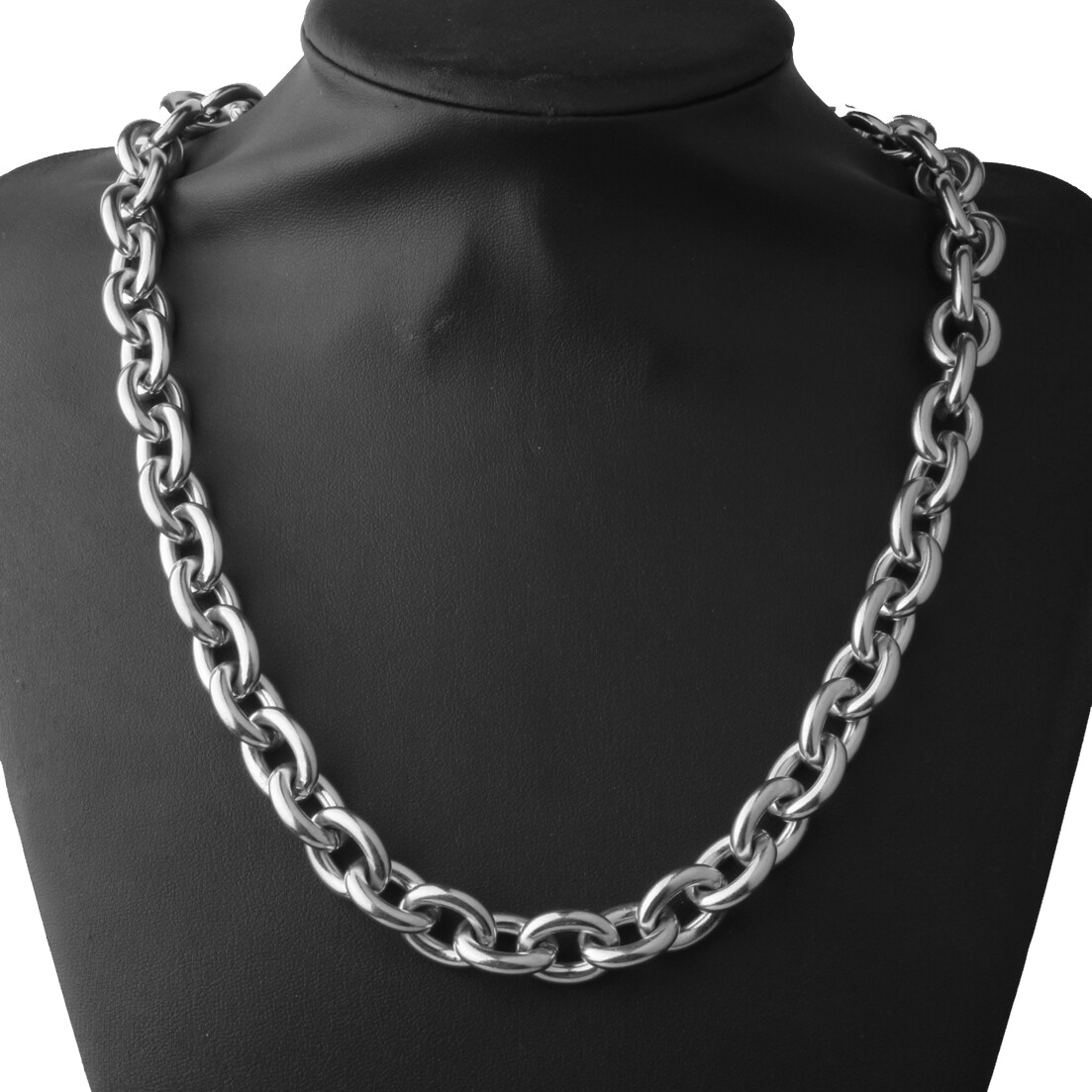 Huge 8/11/13/15mm Stainless Steel Rolo Oval Link Mens Chain Necklace or Bracelet