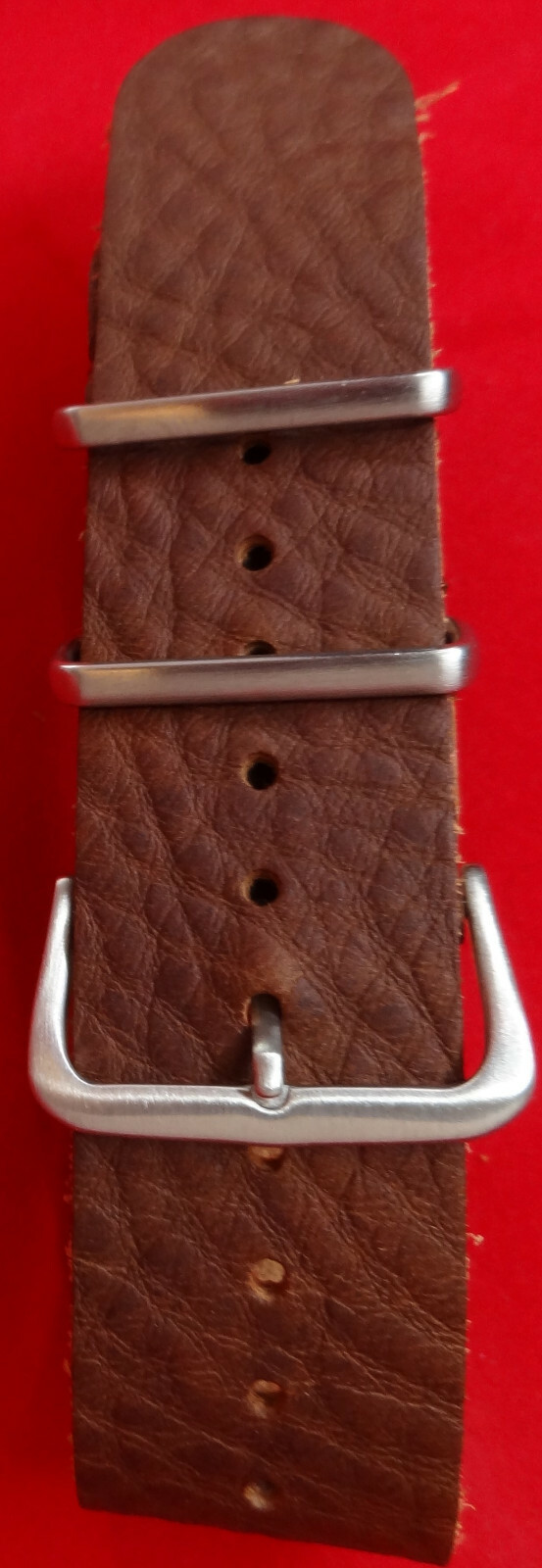 New Mens Easy ONE PIECE 22mm REGULAR TO EXTRA LONG Watch Band Brown Leather