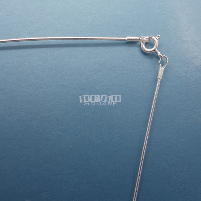.925 Sterling Silver Wire Omega Necklace w/Spring Ring Clasp [16″ or 18″]