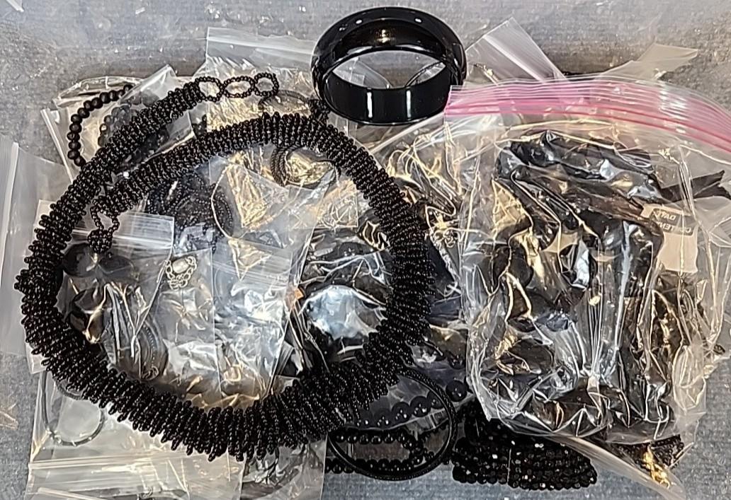 Jewelry Wearable Midnight Black Collection 5 Lbs Lot # 511 See Description