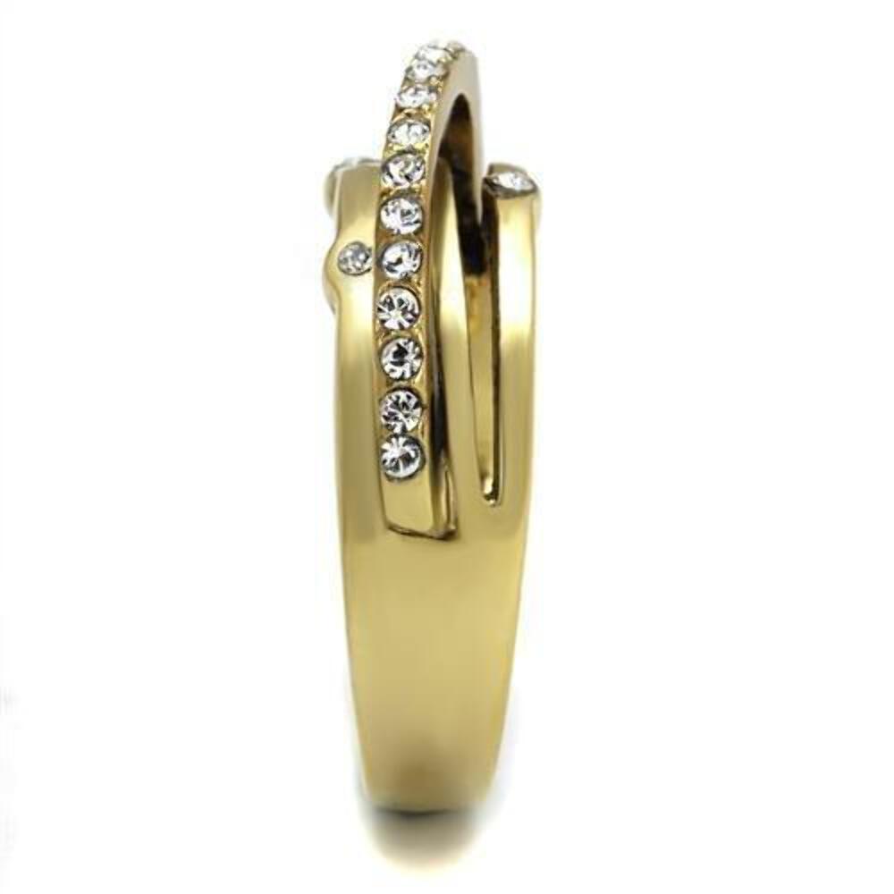 Gold Womens Ring Anillo Para Mujer y Ninos Unisex Kids 316L Stainless Steel Ring