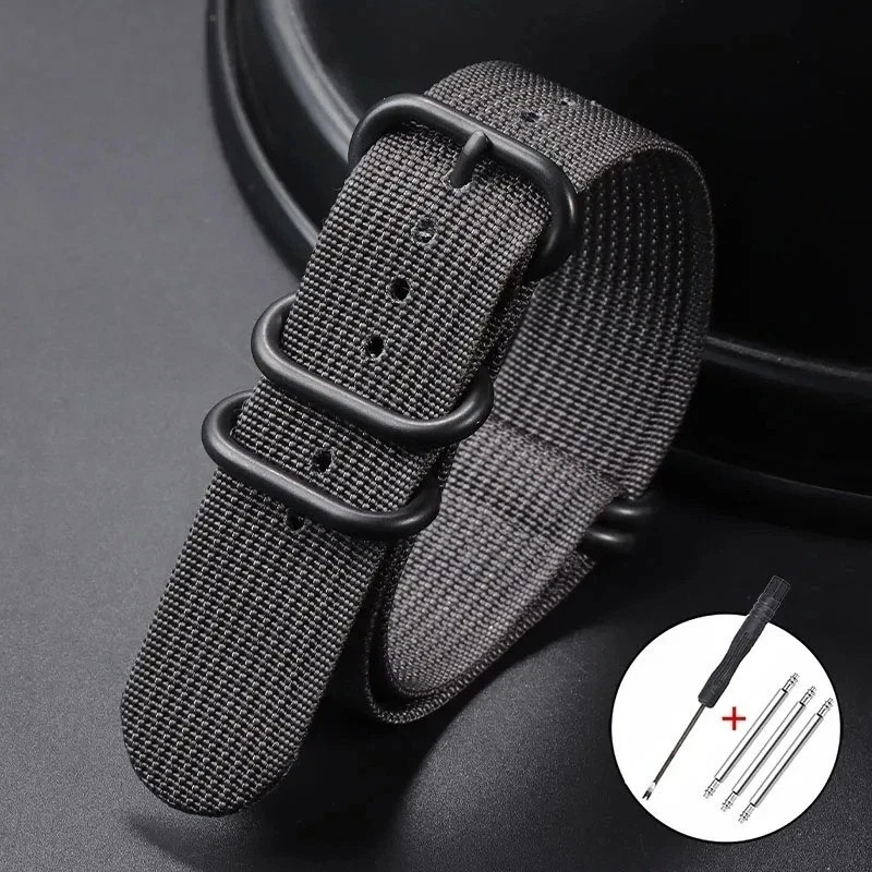 18mm 20mm 22mm 24mm Ballistic Durable Military Nylon Wrist Watch Band Strap