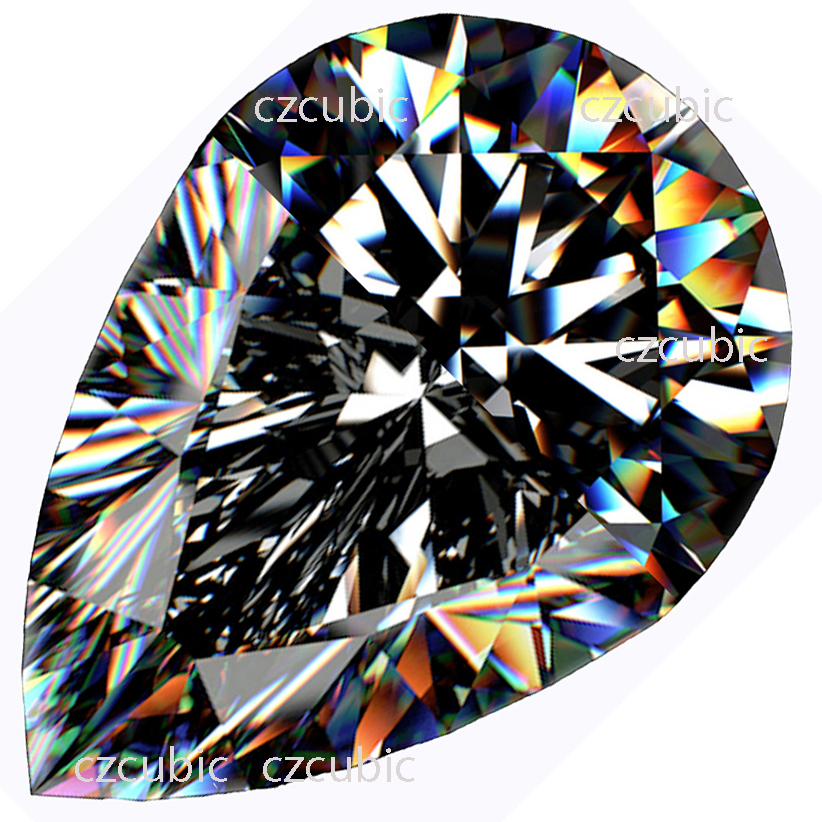 WHITE CUBIC ZIRCONIA SUPER EXCELLENT QUALITY DROP WATER PEAR SHAPE STONE CZ