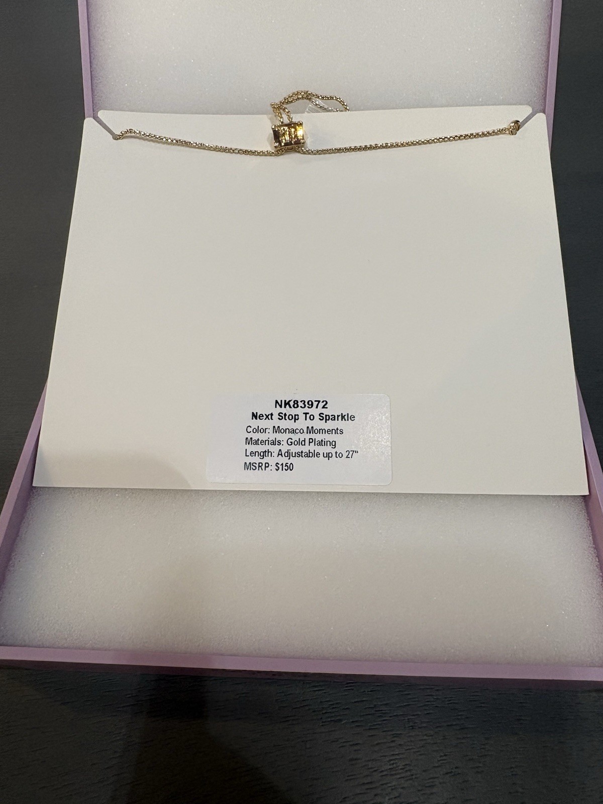 NK83972 Next Stop To Sparkle Color: Monaco Moments Materials: Gold Plating