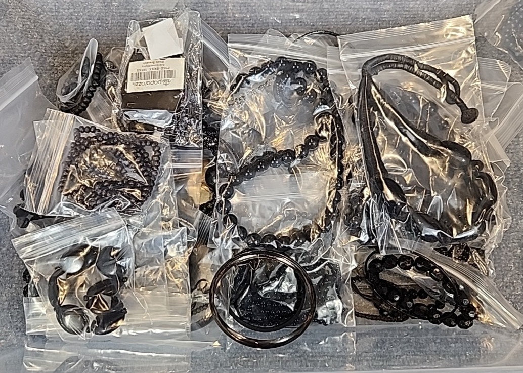 Jewelry Wearable Midnight Black Collection 5 Lbs Lot # 511 See Description