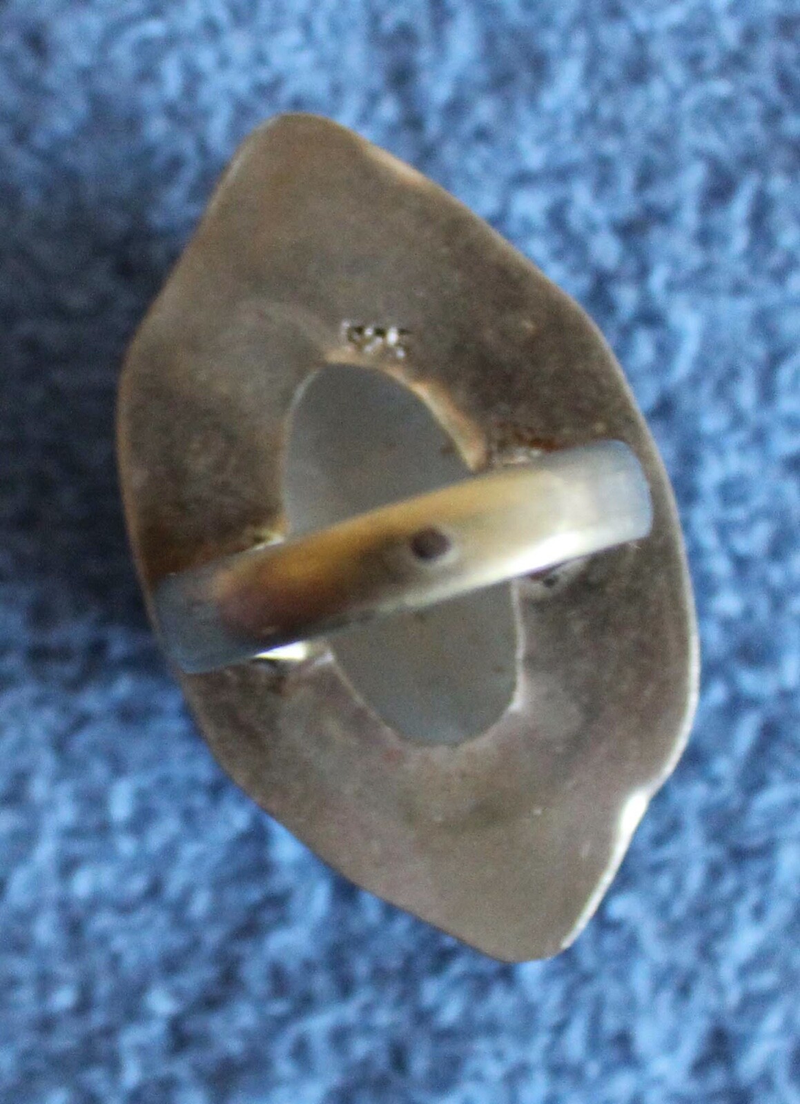 Estate Huge Moonstone Sterling Silver Ring 22×18.25 mm Size 8