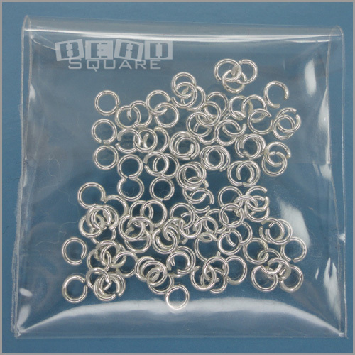 100PC Solid Sterling Silver 3mm 22 Gauge / 0.6mm Open Jump Ring Connector #33410