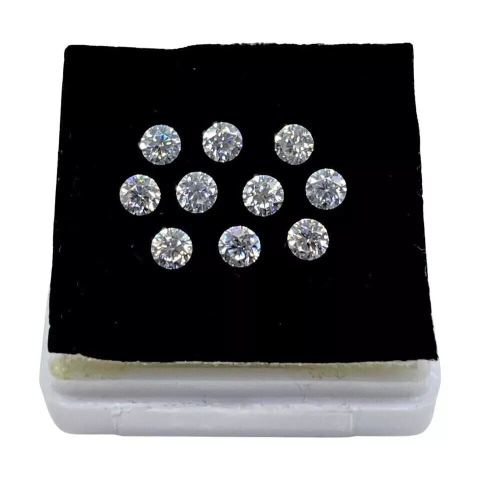 Natural White Diamond 3 mm, Round Cut, VVS1, D Grade, Lot of 10pcs Certified D4