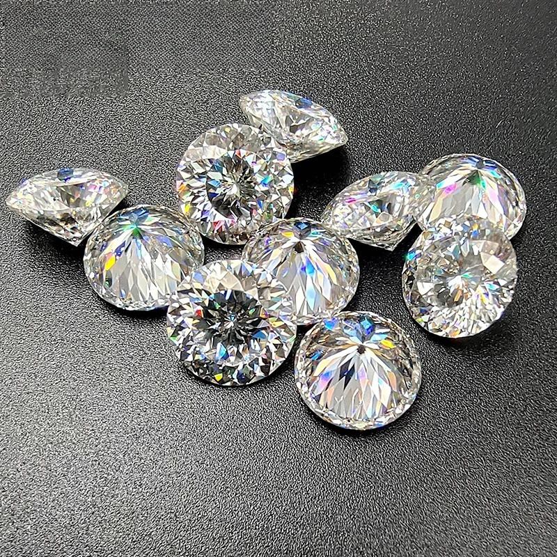 D Color Russian Round Cut 0.1-5ct Moissanite Loose GRA VVS1 Wholesale Price