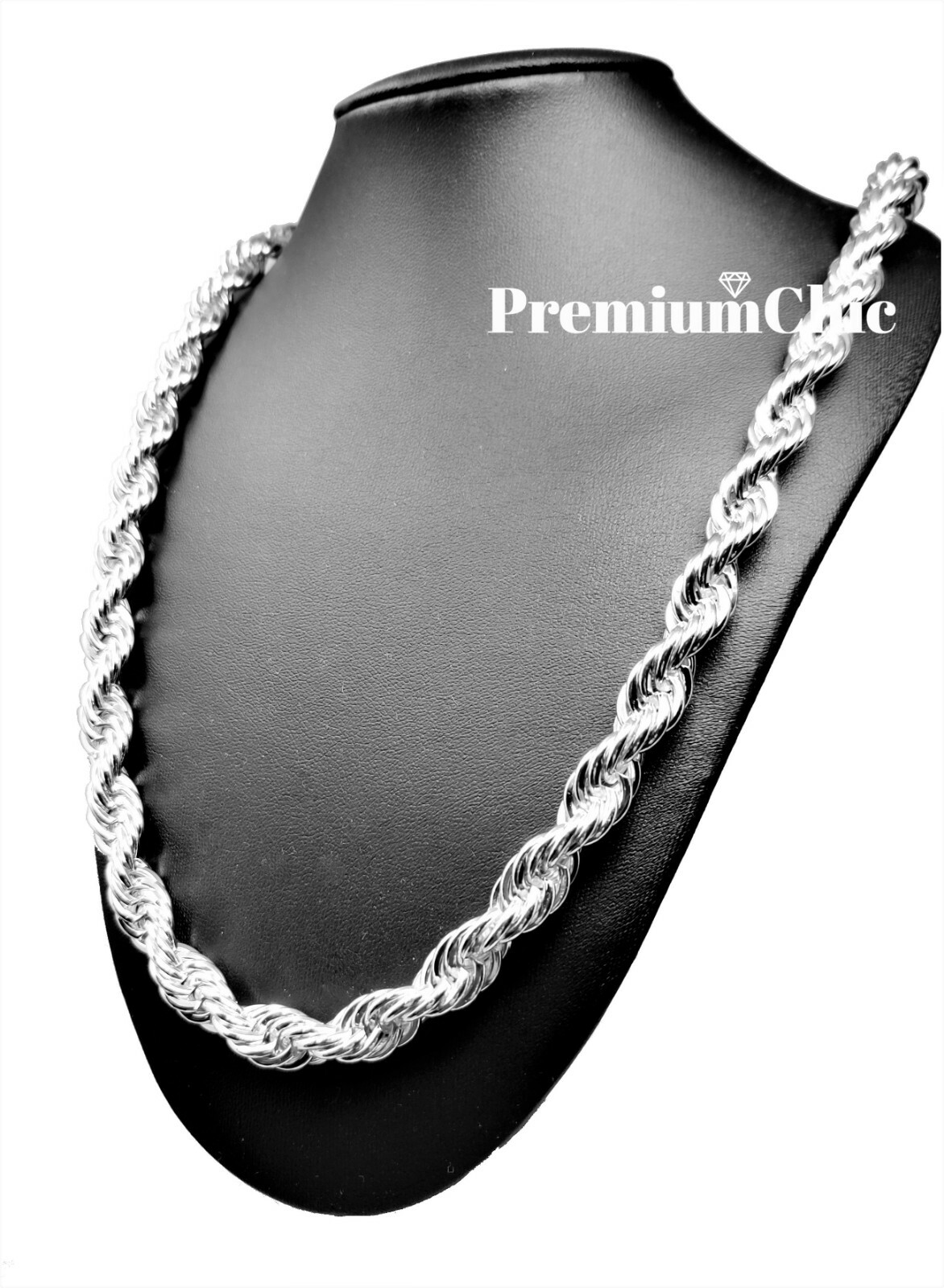 8MM or 10MM Rope Chain Necklace 16″ to 30″ 14K Gold Plated Mens Hip Hop Jewelry