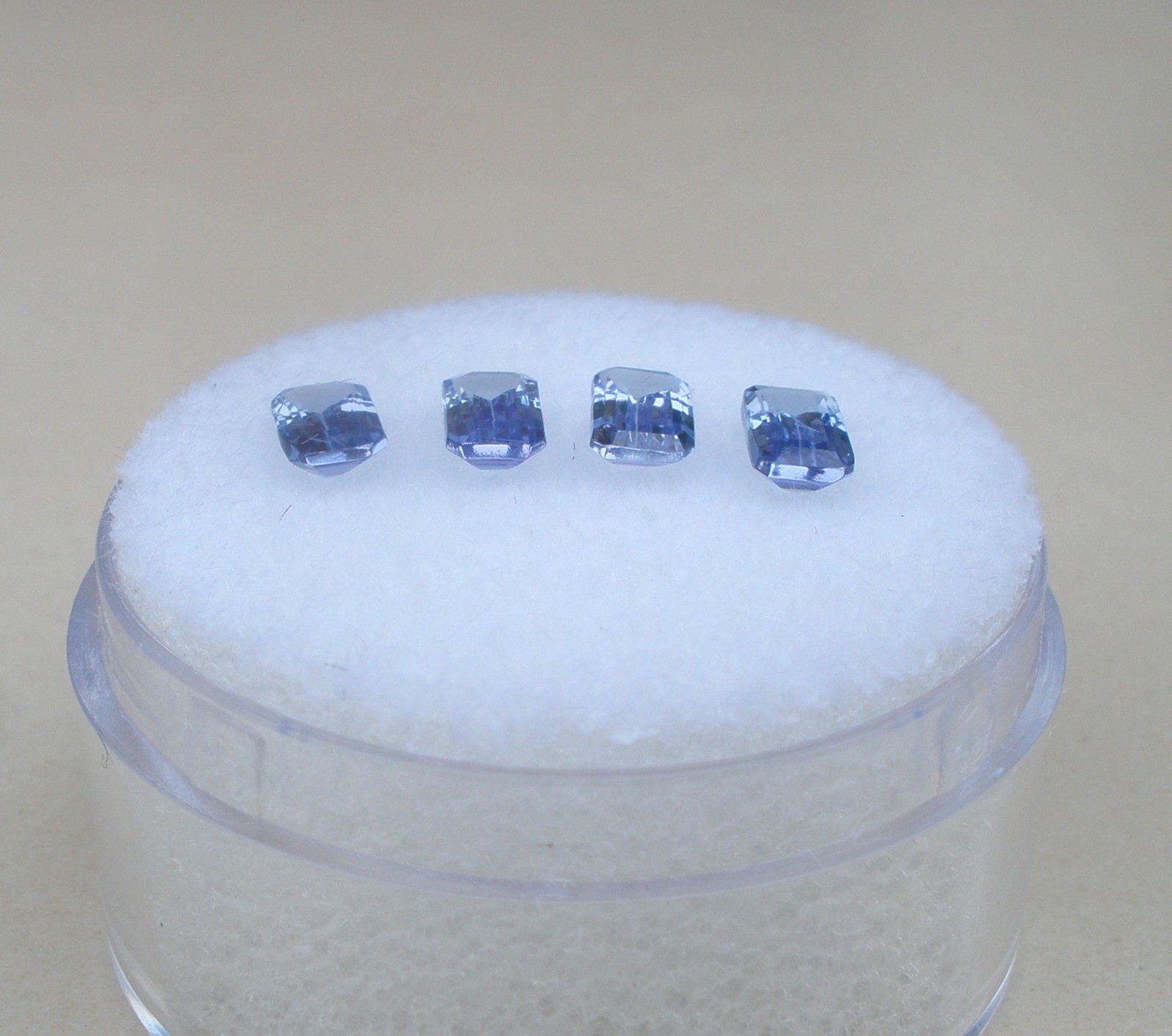 4 Tanzanite Emerald Natural Gems 5x3mm each
