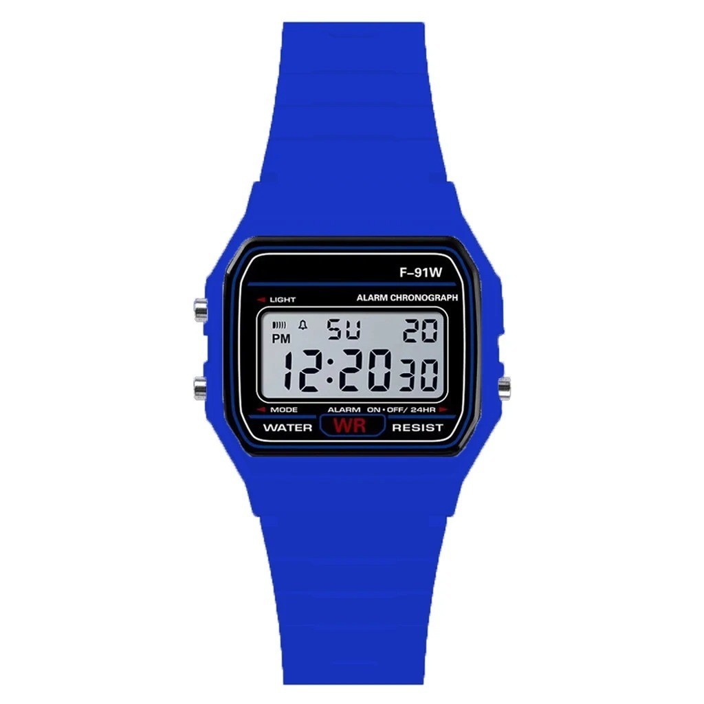 F-91W Style Digital Watch Men Women Unisex Retro Sport Stopwatch Alarm Lig