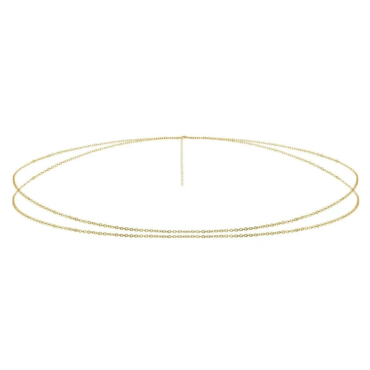 Fashion Women Waist Belly Body Chain Classic Bikini Double Layered Tassel 0575