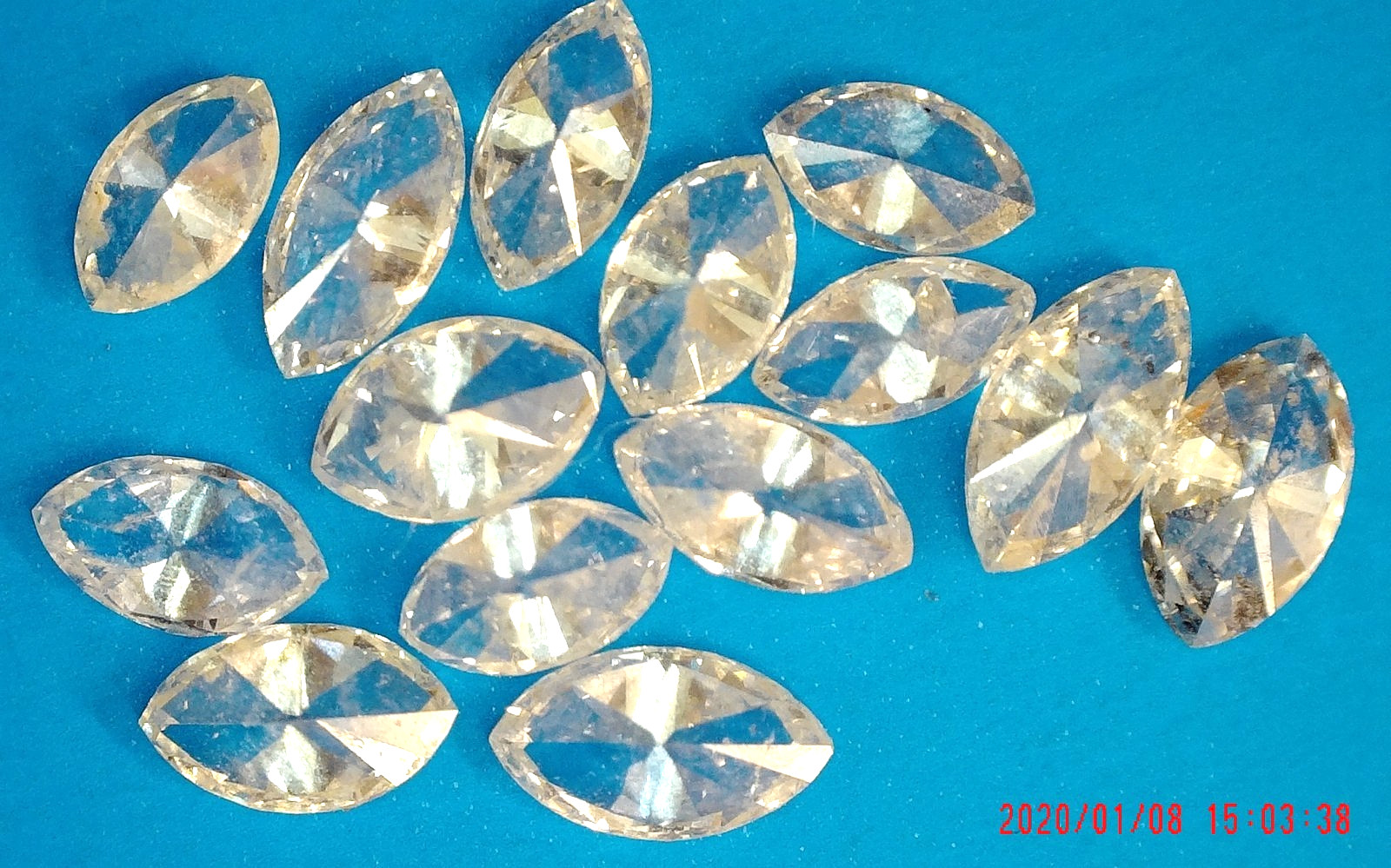 2.05ctw Loose Lot 14 Marquise Cut Bright White Natural Diamond 0.21ct to 0.10ct