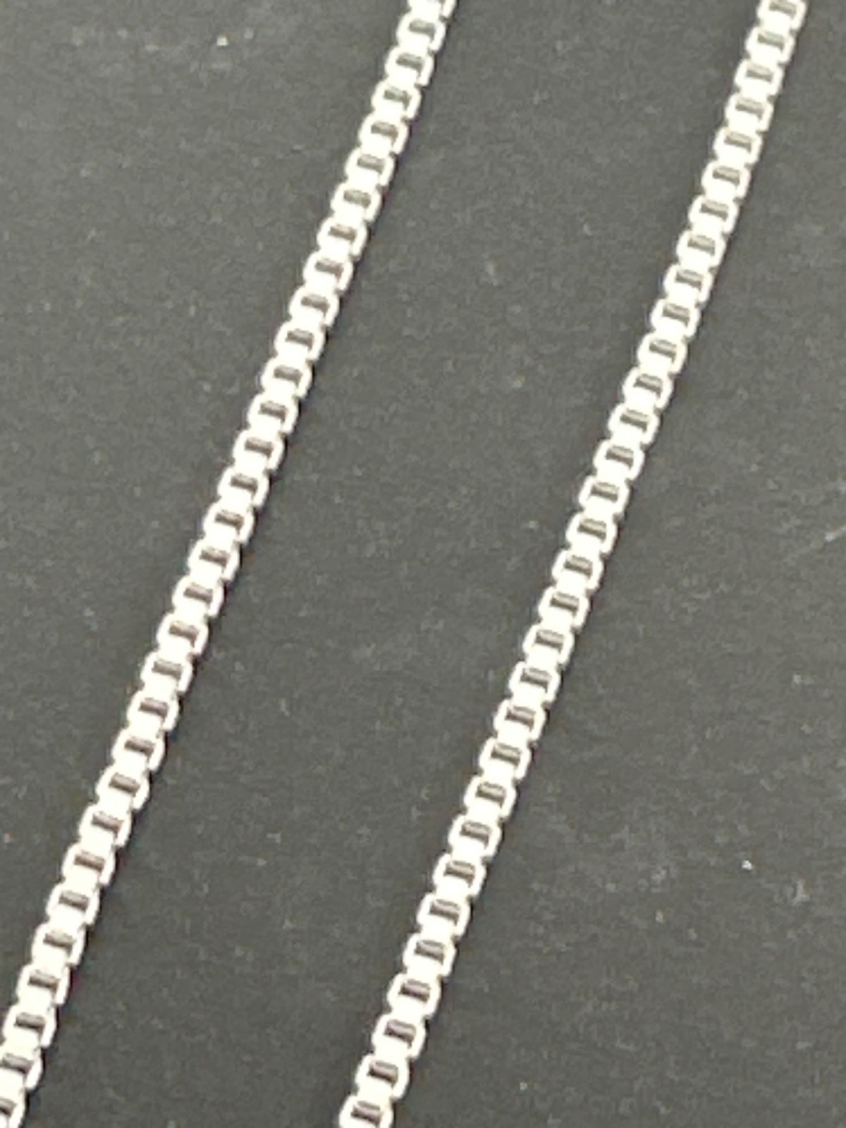 Sterling Silver Box Chain Necklace 18 In 0.8mm Lightweight 2.4 g Lobster Clasp