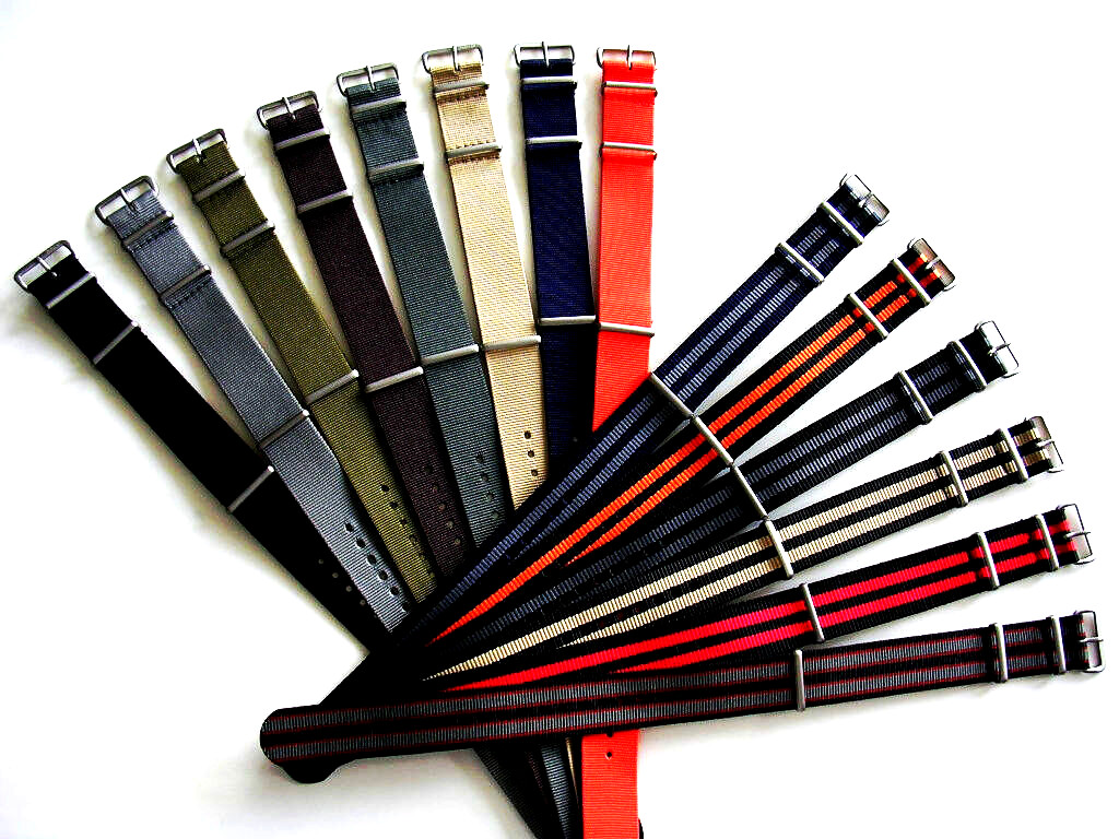 NATO ® strap watch band 20mm Brown g10 Nylon military RAF stitched Bonded IW usa