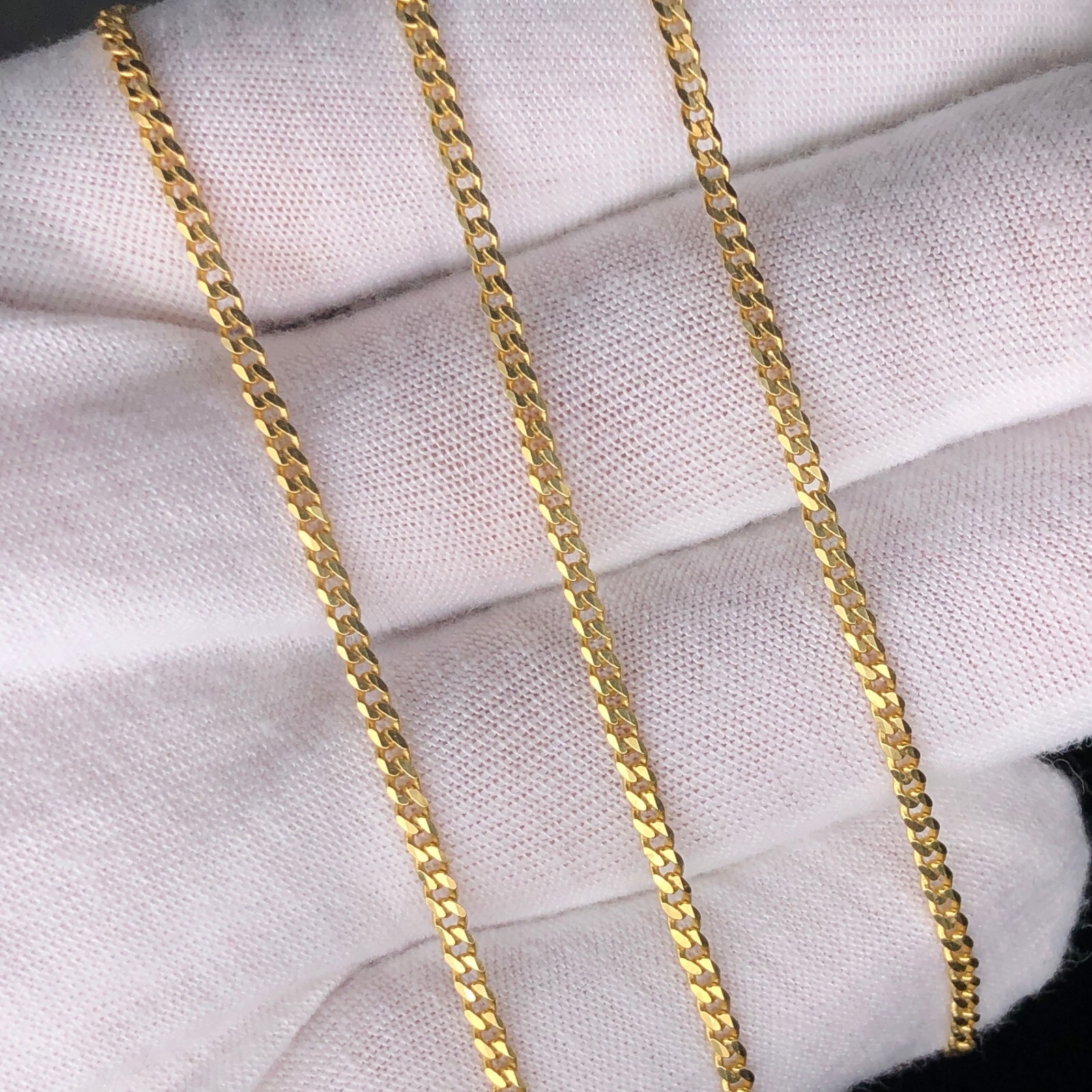 Real Genuine Solid 14k Yellow Gold Filled Cuban Chain Necklace 20 inch Men Women
