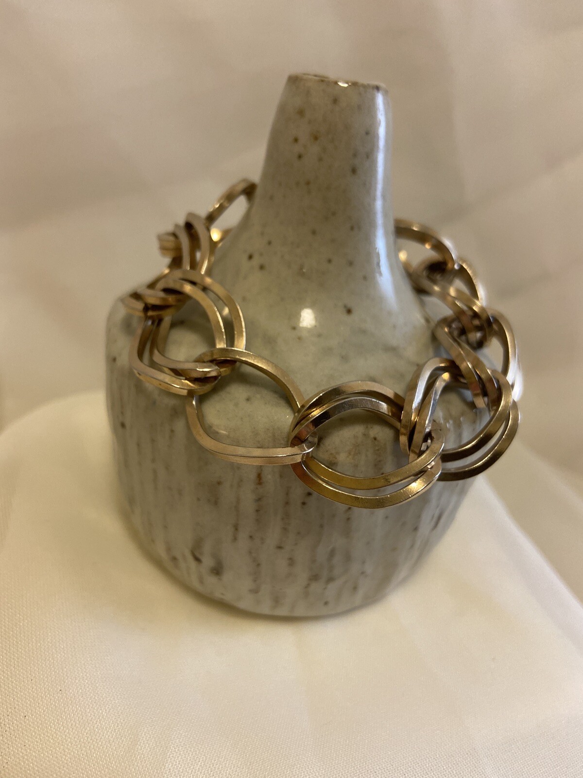 Vintage Bartek Bracelet – Large Double Curb Link Beautiful Gold Tone Bracelet!