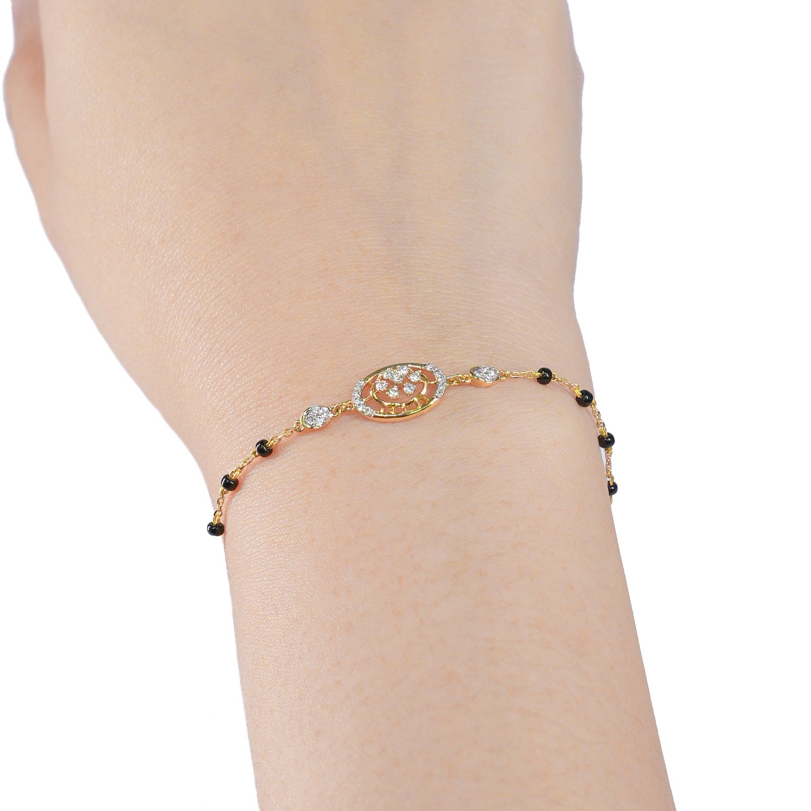 18 KARAT MANGALSUTRA BRACELET| NATURAL DIAMOND | IGI CERTIFIED | YELLOW GOLD