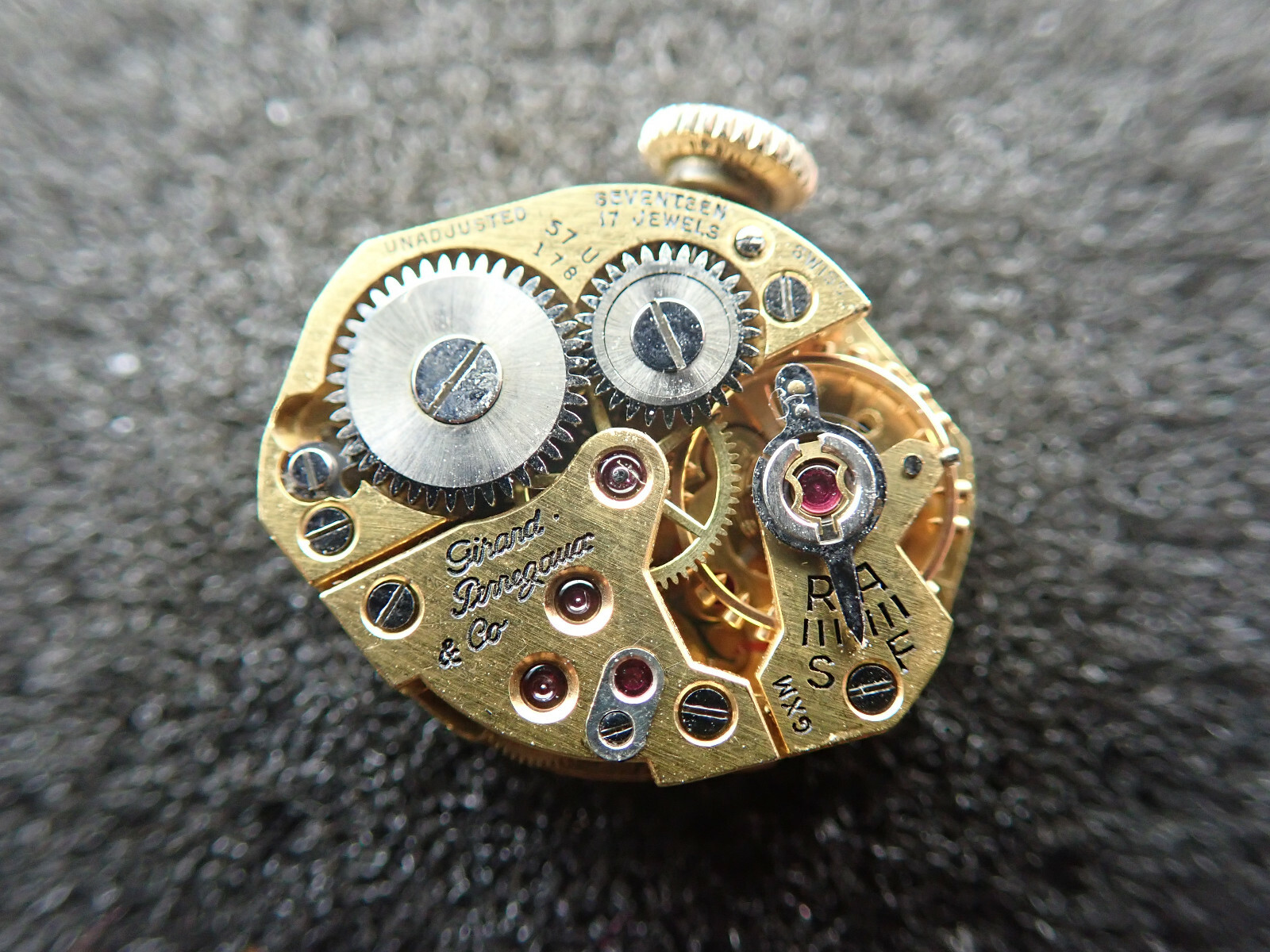 VINTAGE 18.25MM GIRARD PERREGAUX WRIST WATCH MOVEMENT CAL. 57U178 – KEEPING TIME