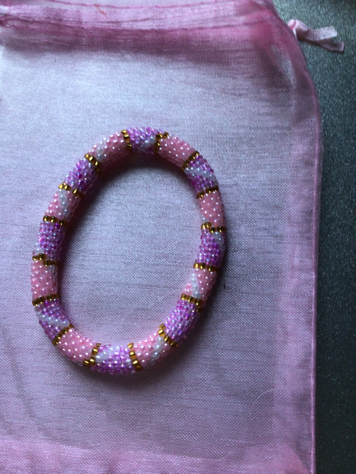 PINK & VIOLET 7″ ROLL ON SASHKA BRACELETS, 3 PCS
