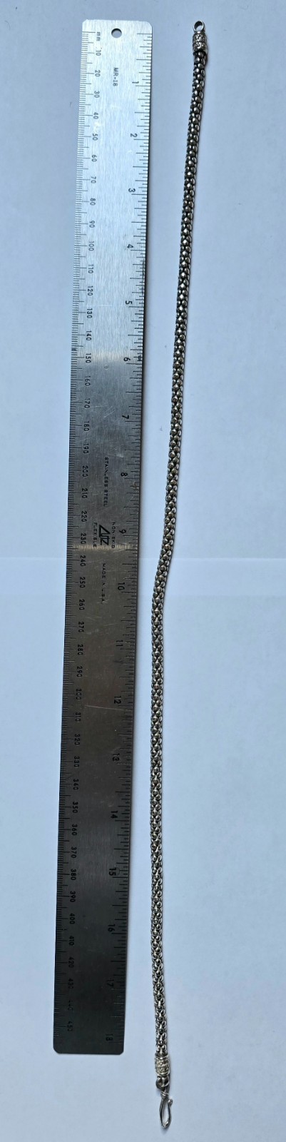 Sterling Silver Popcorn Necklace 1975 35g G2U