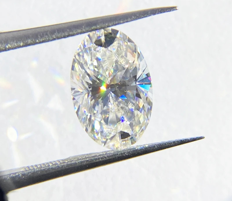 Moissanite Oval Cut Loose Stone D Color VVS1 GRA Certified 3mm-14mm 0.1CT-10CT