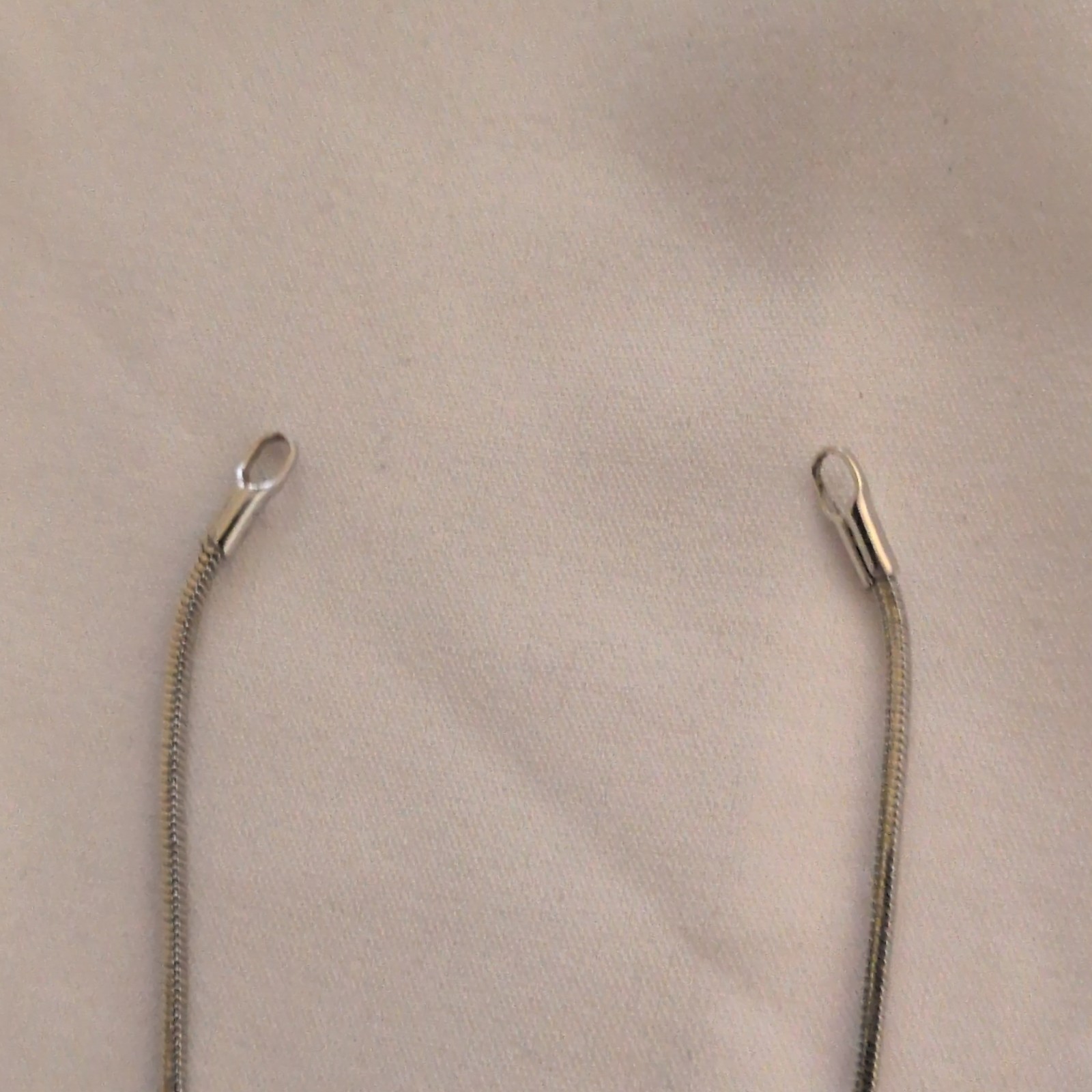 Silver Tone Metal Snake Chain Necklace, Chain Style Jewelry, No Stone