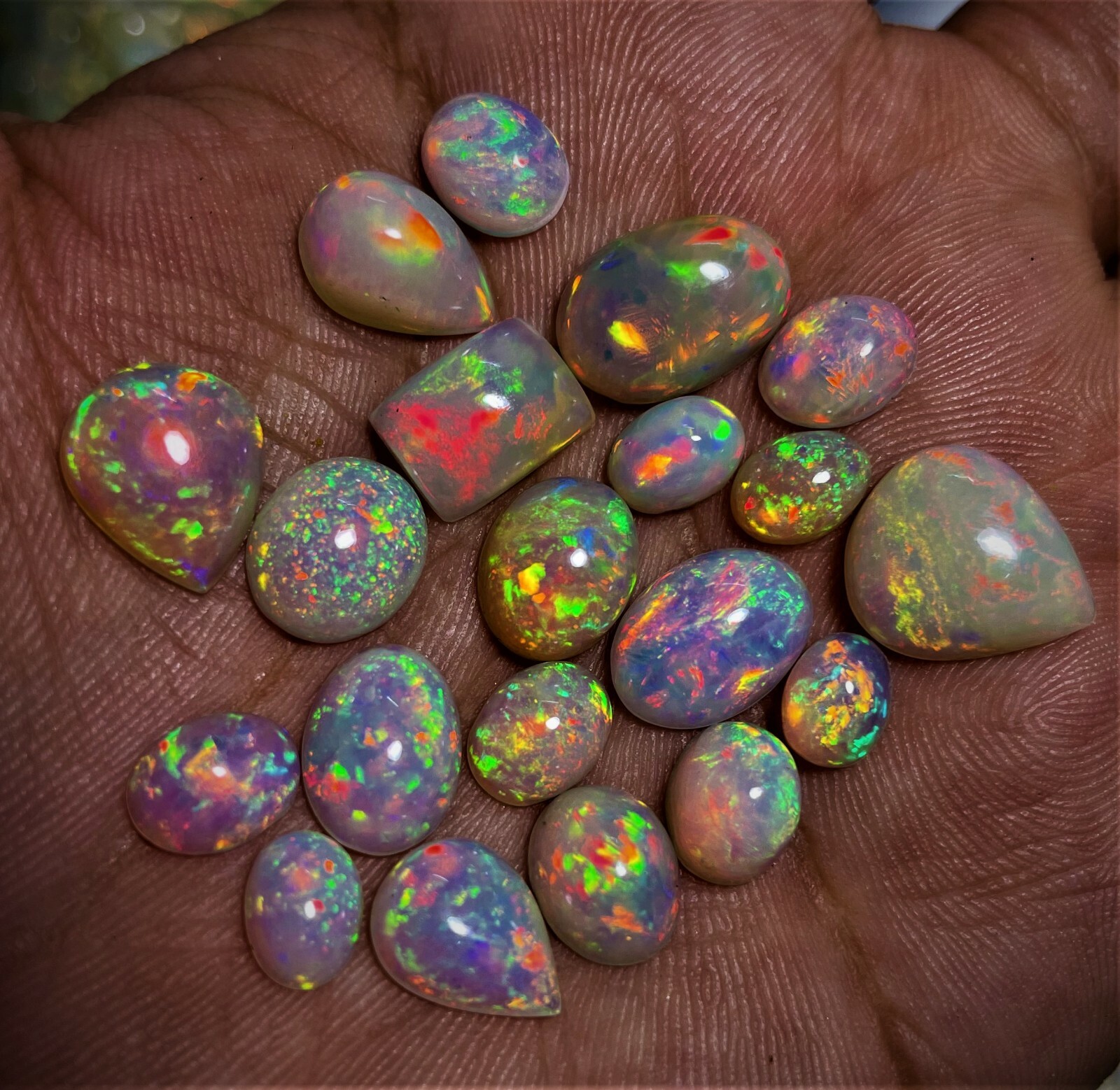 Opal cabochons Lot, AAA Top Grade Natural Opal cabochons, Ethiopian Opal cabs