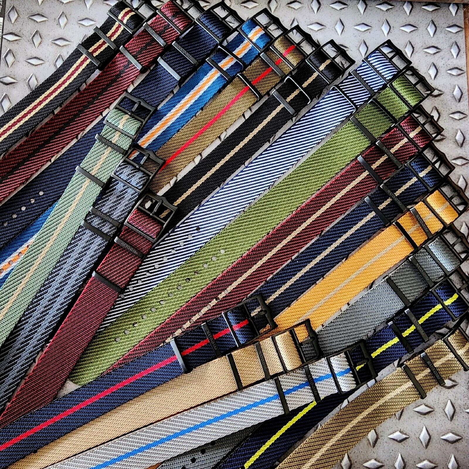 NATO ® Strap Twill Weave Single Pass Adjustable Nylon G10 watch band PVD Buckles
